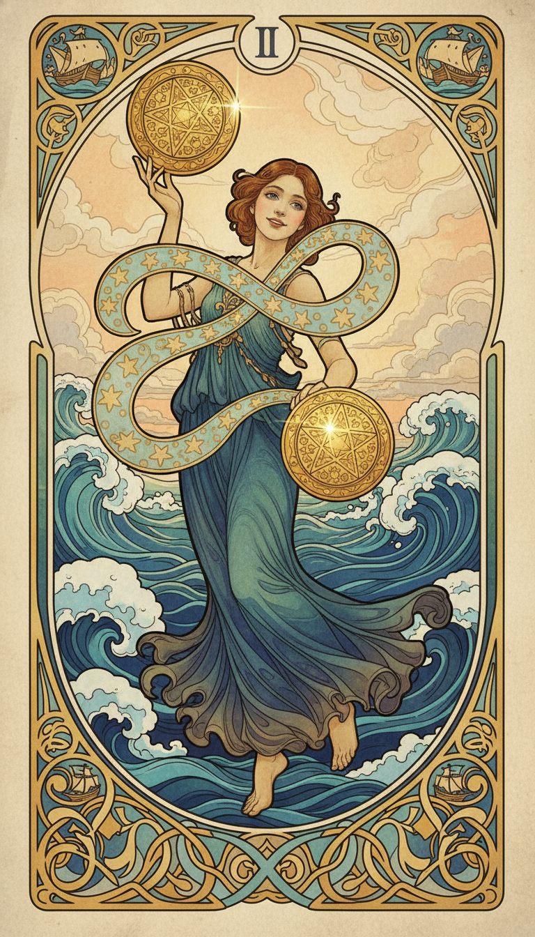 Two of Pentacles tarot card